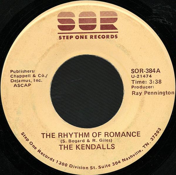 7inch Record KENDALLS - The Rhythm Of Romance SOR384 Step One Record 1988 US Folk Used
7inch Record KENDALLS - The Rhythm Of Romance SOR384 Step One Record 1988 US Folk Used