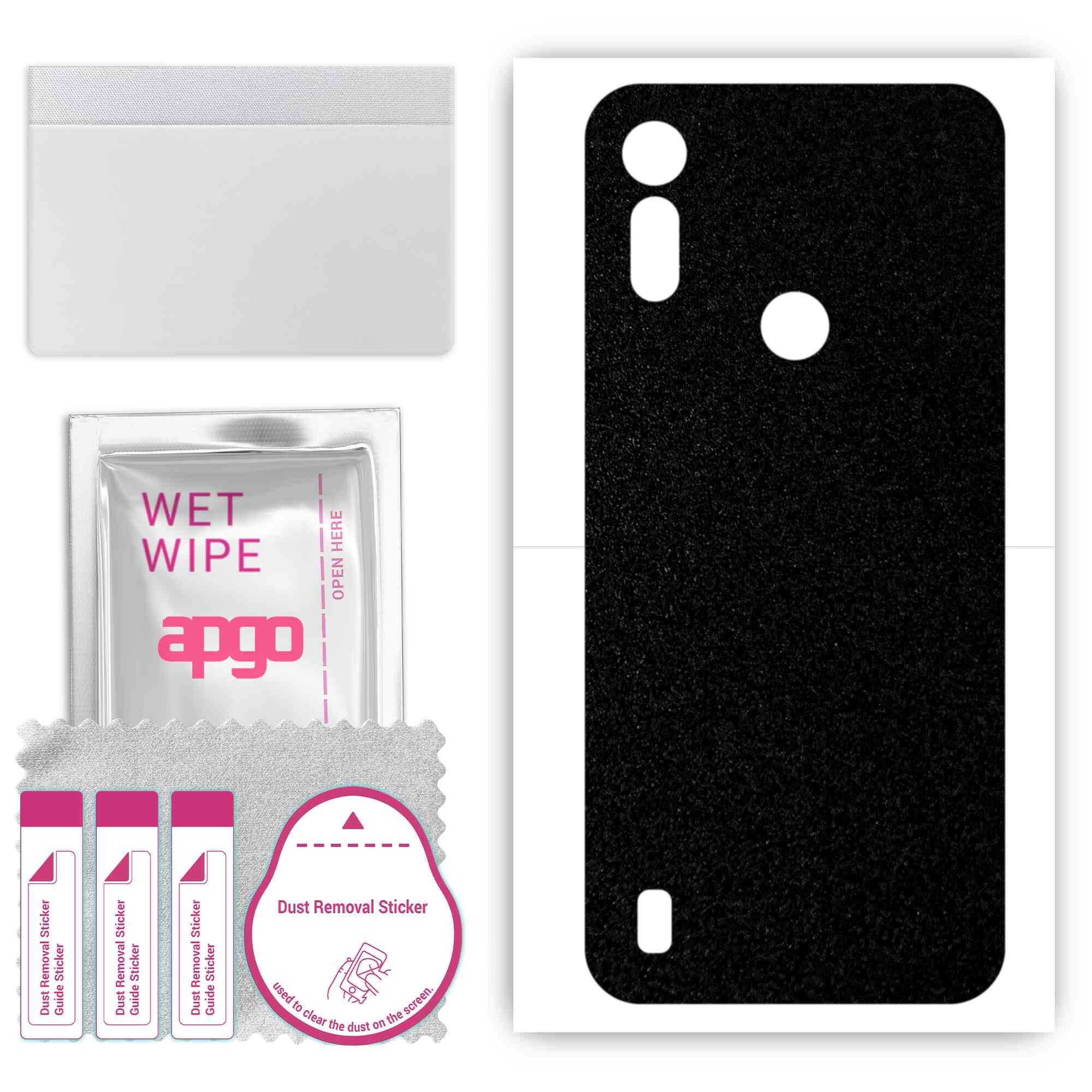 apgo Protective Skin Sticker for the back compatible with Motorola Moto E6i, Wrap Film, Foil, Vinyl - Pattern Matte Black
apgo Protective Skin Sticker for the back compatible with Motorola Moto E6i, Wrap Film, Foil, Vinyl - Pattern Matte Black