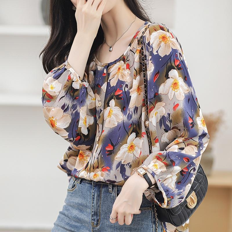 Women s Floral Chiffon Shirt Women s Long Sleeved Korean Version Loose Fit Slimming Belly Covering Anti-aging Top 3XL
Women s Floral Chiffon Shirt Women s Long Sleeved Korean Version Loose Fit Slimming Belly Covering Anti-aging Top 3XL