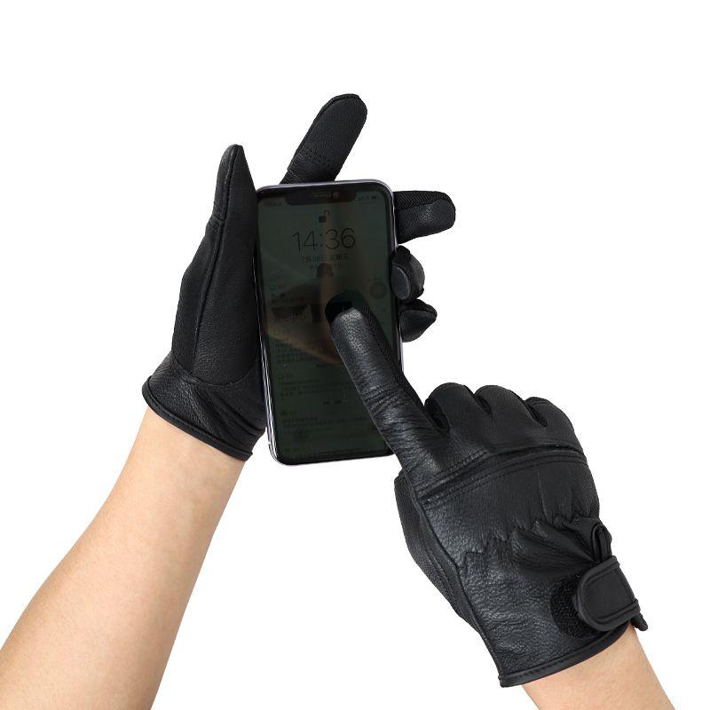 Touch Screen Gloves Genuine Leather Cycling Windproof and Wear-Resisting Non Slip Finger Leather Gloves Black Goatskin Protective Outdoor Work Black XL
Touch Screen Gloves Genuine Leather Cycling Windproof and Wear-Resisting Non Slip Finger Leather Gloves Black Goatskin Protective Outdoor Work Black XL
