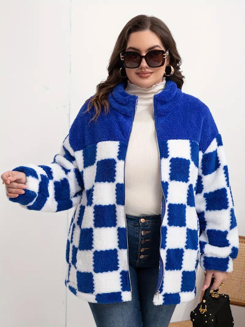 2025 Double-Sided Plush Unisex Plaid Patchwork Jacket - Warm Casual Zip-Up Outerwear for European and American Styles XXL синий
2025 Double-Sided Plush Unisex Plaid Patchwork Jacket - Warm Casual Zip-Up Outerwear for European and American Styles XXL синий