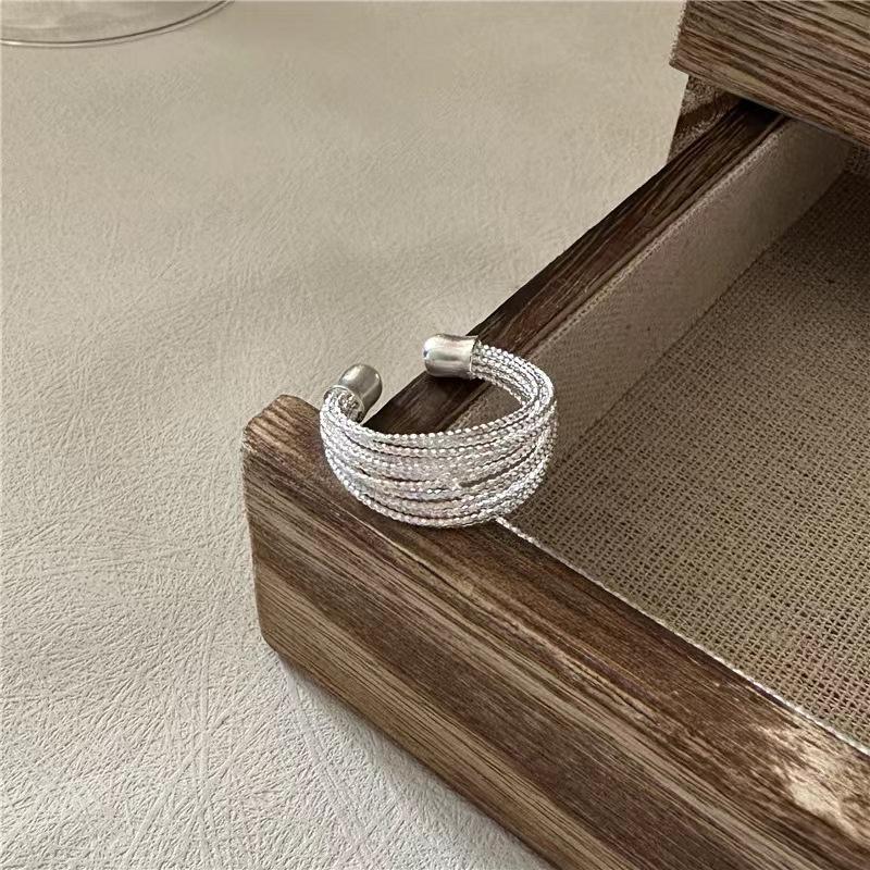 Sterling Silver Open Ring Personality Versatile Design Fashion Temperament Live Adjustable Ring Women
Sterling Silver Open Ring Personality Versatile Design Fashion Temperament Live Adjustable Ring Women