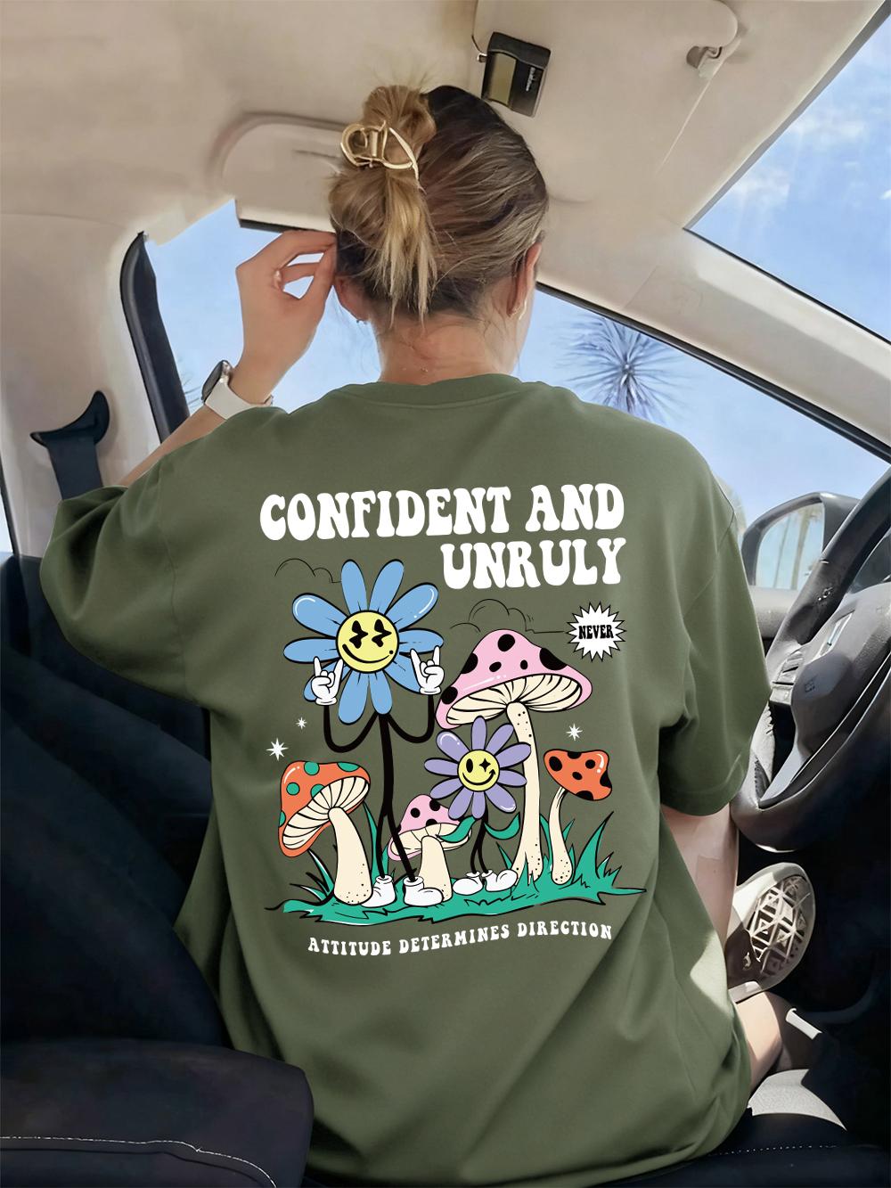 Confident And Unruly Printed TShirt Womens Casual Soft T Shirts Loose ONeck Short Sleeve Tops Summer AllMatch Woman Clothes S
Confident And Unruly Printed TShirt Womens Casual Soft T Shirts Loose ONeck Short Sleeve Tops Summer AllMatch Woman Clothes S