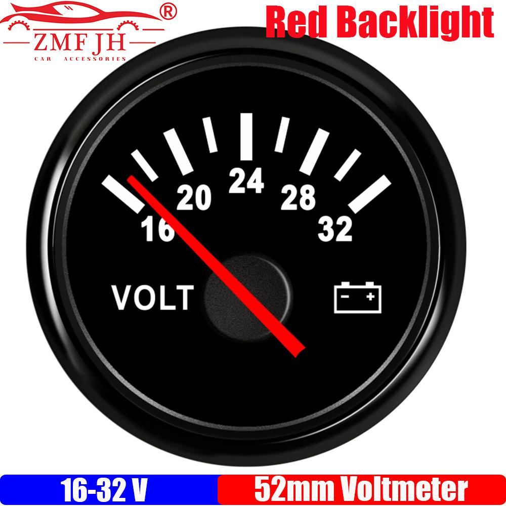 ZMFJH Pointer 2 52MM Voltmeter for Universal Car Boat Yacht 8-16V,16-32V Voltage VOLTS Meter Red Backlight Gauge Indicator BN 16-32V
ZMFJH Pointer 2 52MM Voltmeter for Universal Car Boat Yacht 8-16V,16-32V Voltage VOLTS Meter Red Backlight Gauge Indicator BN 16-32V