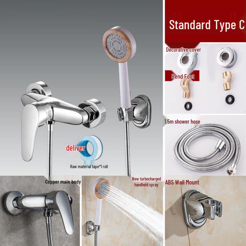 Wall-Mounted Triple-Handle Shower Mixer Faucet
Wall-Mounted Triple-Handle Shower Mixer Faucet