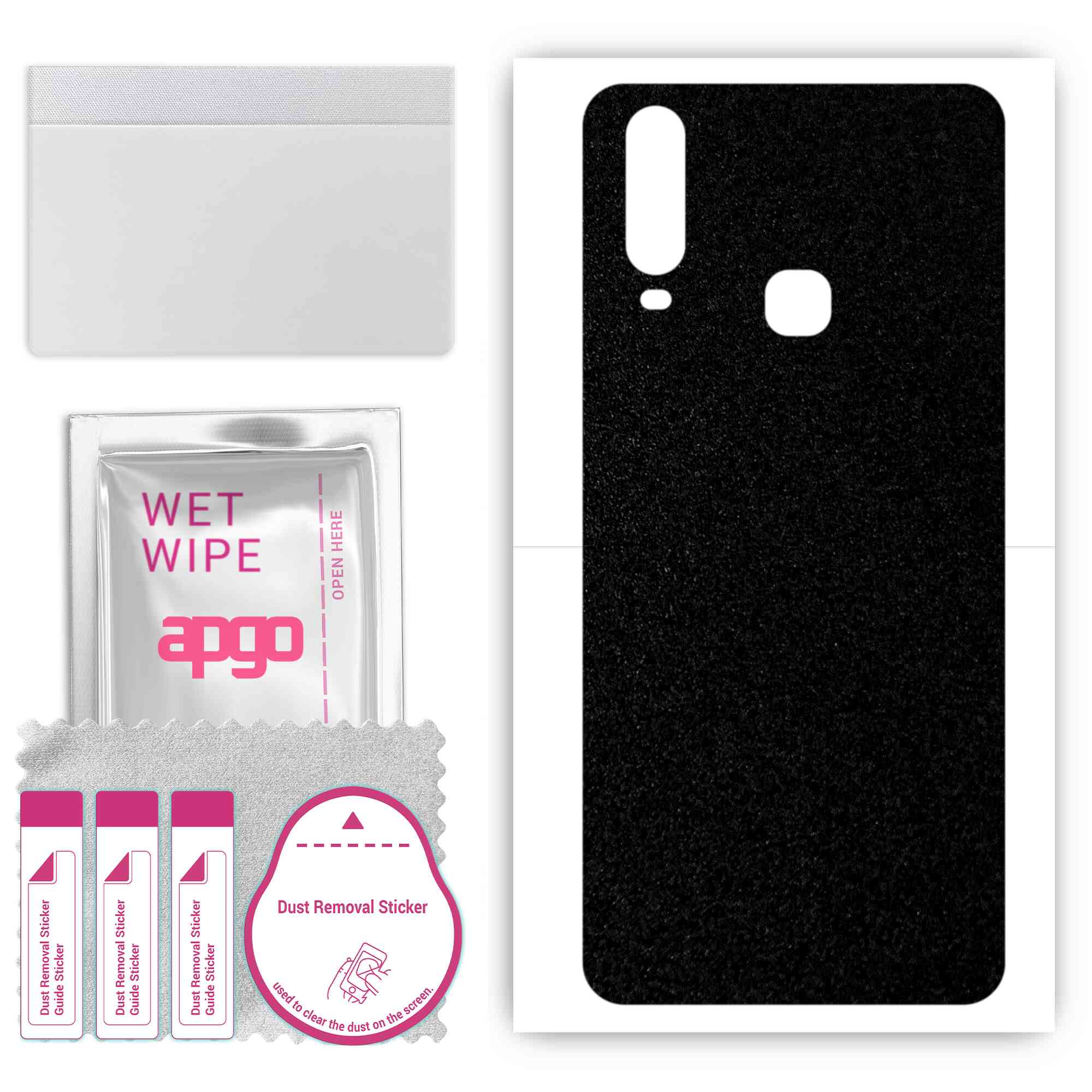 apgo Protective Skin Sticker for the back compatible with vivo U10, Wrap Film, Foil, Vinyl - Pattern Matte Black
apgo Protective Skin Sticker for the back compatible with vivo U10, Wrap Film, Foil, Vinyl - Pattern Matte Black