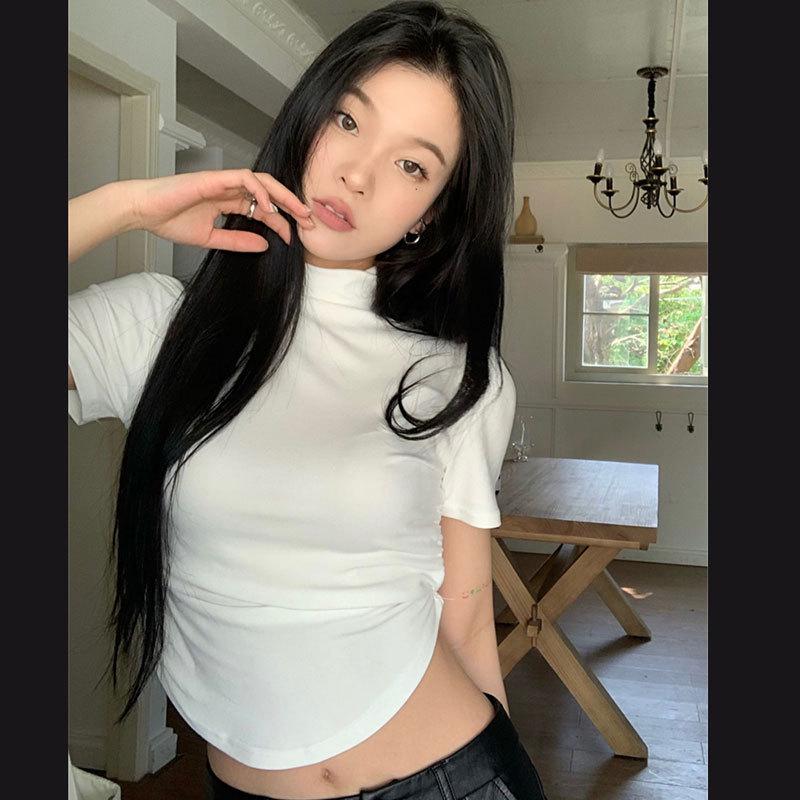 Women s Slimming Cropped Short Sleeve T-shirt - Sweet & Spicy High Waist Top M (80-95 jin) серый
Women s Slimming Cropped Short Sleeve T-shirt - Sweet & Spicy High Waist Top M (80-95 jin) серый