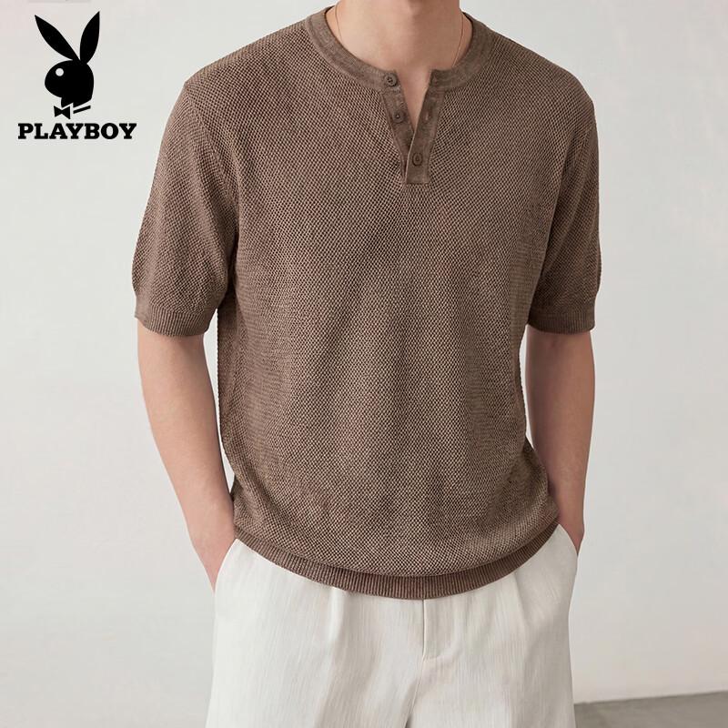 PLAYBOY Men s Lyocell Linen Henley Knit T-Shirt M
PLAYBOY Men s Lyocell Linen Henley Knit T-Shirt M