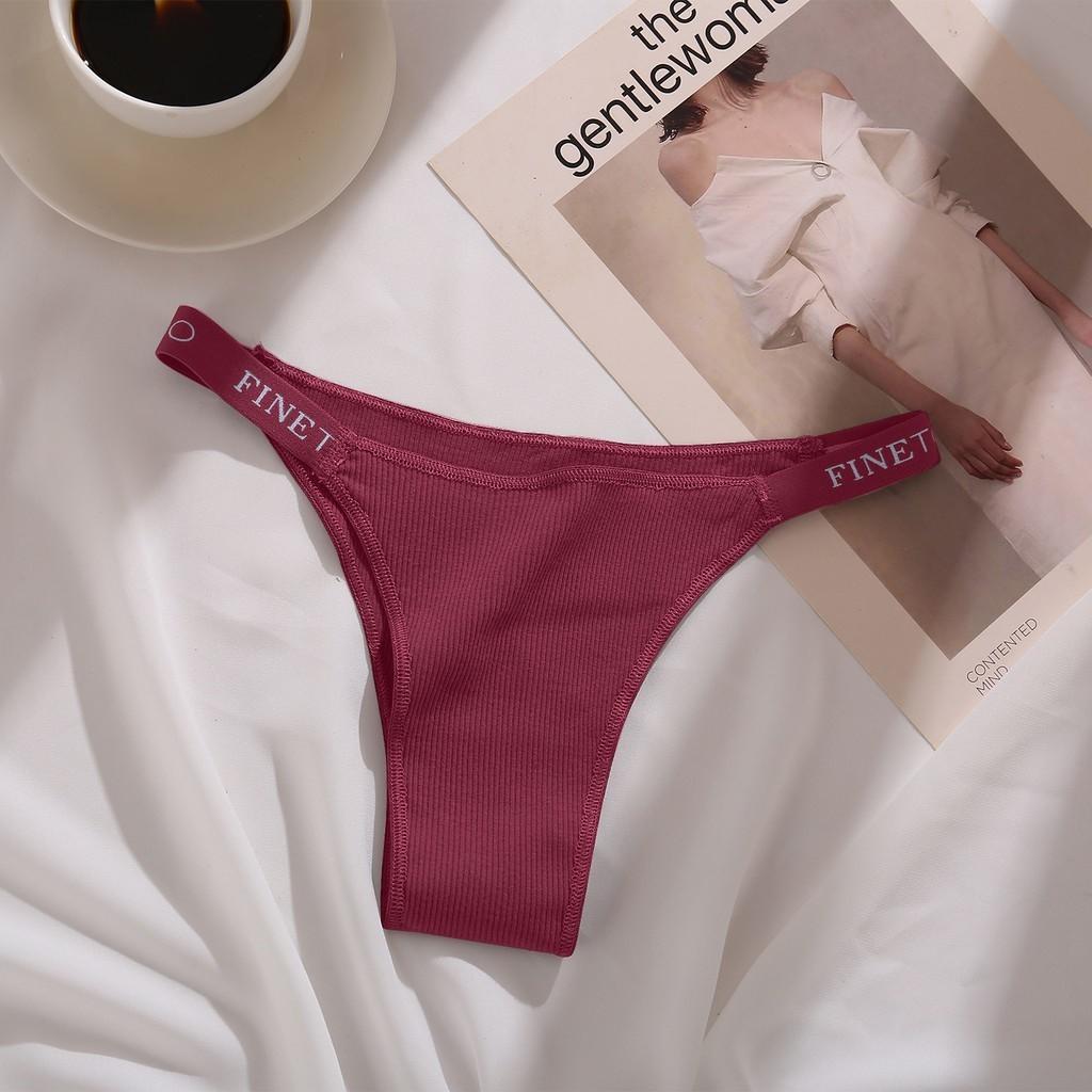 FINETOO Хлопковые стринги для женщин Сексуальные трусики Нижнее белье Однотонное интимное белье M вино красного
FINETOO Хлопковые стринги для женщин Сексуальные трусики Нижнее белье Однотонное интимное белье M вино красного