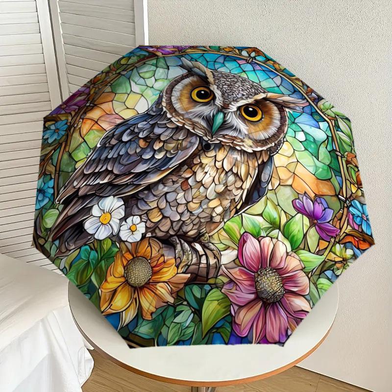 1pc Stained Glass Owl Garden Umbrella with Plastic Handle,Suitable for All Seasons Home Travel Outdoor Multi-functional UmbrellaDD672
1pc Stained Glass Owl Garden Umbrella with Plastic Handle,Suitable for All Seasons Home Travel Outdoor Multi-functional UmbrellaDD672