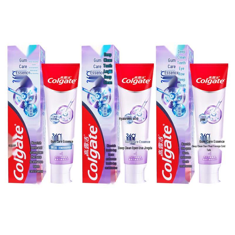 Colgate 360 Essence Gum Care Toothpaste 3 x 180g Pack
Colgate 360 Essence Gum Care Toothpaste 3 x 180g Pack