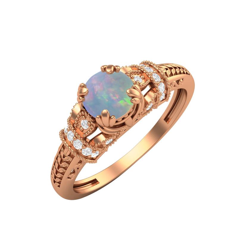 5MM Round Opal Gemstone 925 Sterling Silver Rose Plated Solitaire Blossom Design Women Wedding Ring 7.5 Яскраво-рожевий
5MM Round Opal Gemstone 925 Sterling Silver Rose Plated Solitaire Blossom Design Women Wedding Ring 7.5 Яскраво-рожевий
