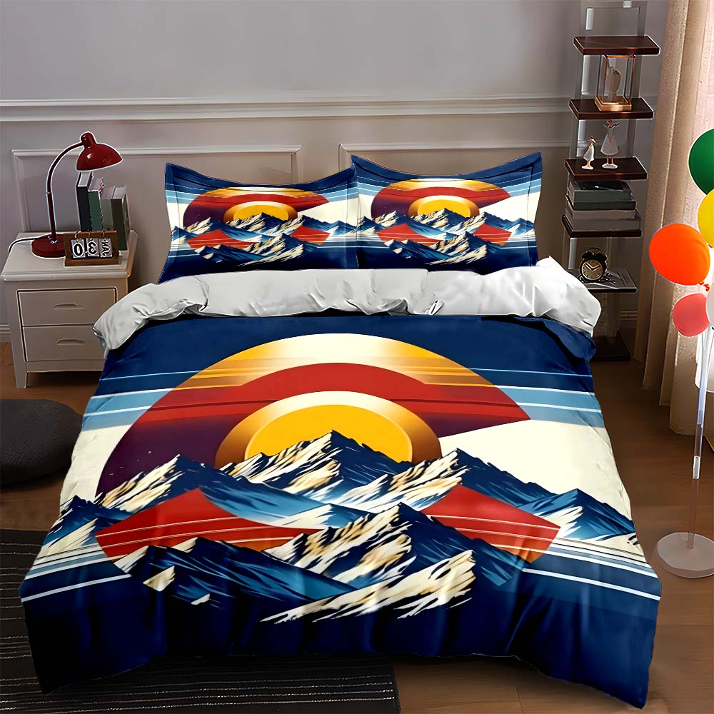 Mountainous, radiant, abstract. Bedding Duvet cover sets Duvet covers Pillowcases gifts (1 * Duvet Cover 2 * Pillowcases, without duvet insert) 135x200cm
Mountainous, radiant, abstract. Bedding Duvet cover sets Duvet covers Pillowcases gifts (1 * Duvet Cover 2 * Pillowcases, without duvet insert) 135x200cm