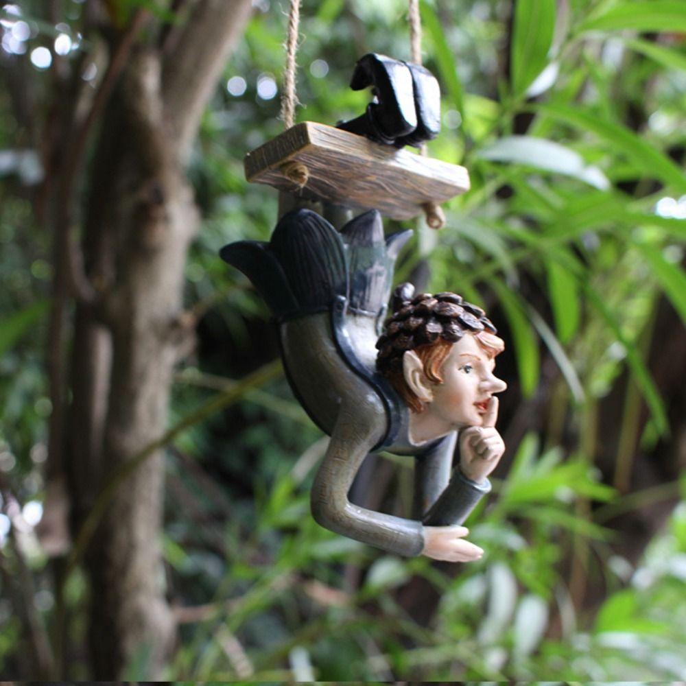 Unique Swing Elf Ornament Miniature Resin Inverted Elf Creative Hanging Elf Figurine Yard Swing Elf
Unique Swing Elf Ornament Miniature Resin Inverted Elf Creative Hanging Elf Figurine Yard Swing Elf