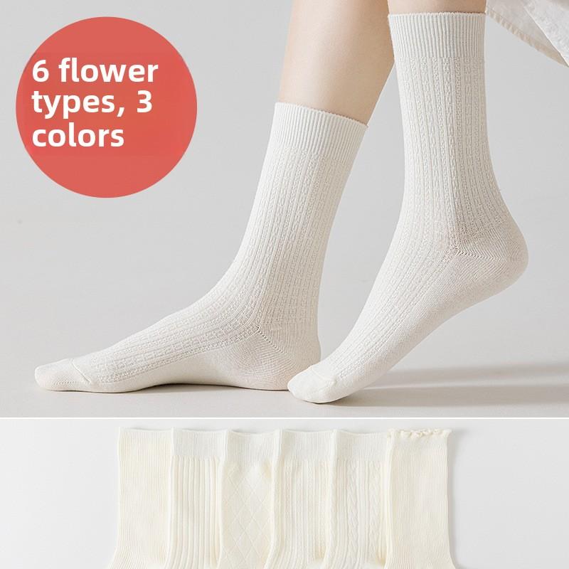 5 Pairs of Female Autumn Anti Pilling Twist Academy Wind Tube Pile Socks 5 Pairs слонова кістка
5 Pairs of Female Autumn Anti Pilling Twist Academy Wind Tube Pile Socks 5 Pairs слонова кістка