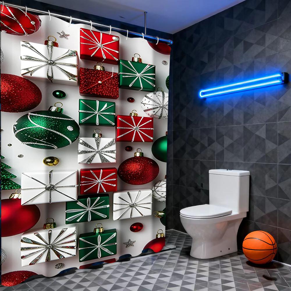 Christmas shower curtain, bathroom letter shower waterproof curtain with 12 hooks, fish shaped home decoration, free delivery 180x180cm curtain помаранчевий
Christmas shower curtain, bathroom letter shower waterproof curtain with 12 hooks, fish shaped home decoration, free delivery 180x180cm curtain помаранчевий