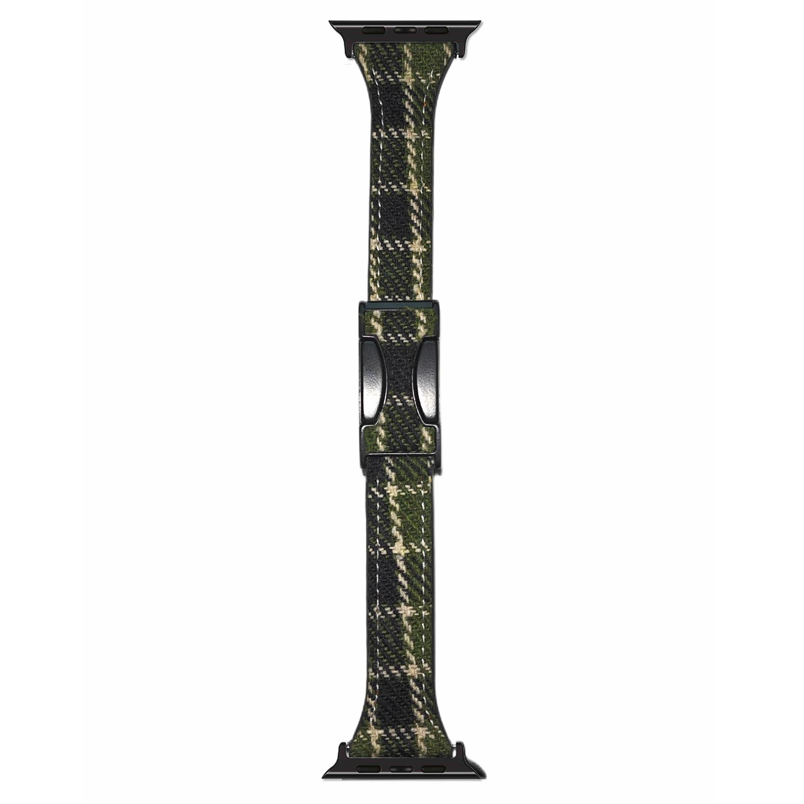 Wool Strap for Apple Watch Series 10 46mm/Ultra 2/Ultra 49mm/9 8 7 45mm/SE (2023) SE (2022) SE 6 5 4 44mm/3 2 1 42mm Magnetic Buckle Plaid Texture Blackish Green
Wool Strap for Apple Watch Series 10 46mm/Ultra 2/Ultra 49mm/9 8 7 45mm/SE (2023) SE (2022) SE 6 5 4 44mm/3 2 1 42mm Magnetic Buckle Plaid Texture Blackish Green