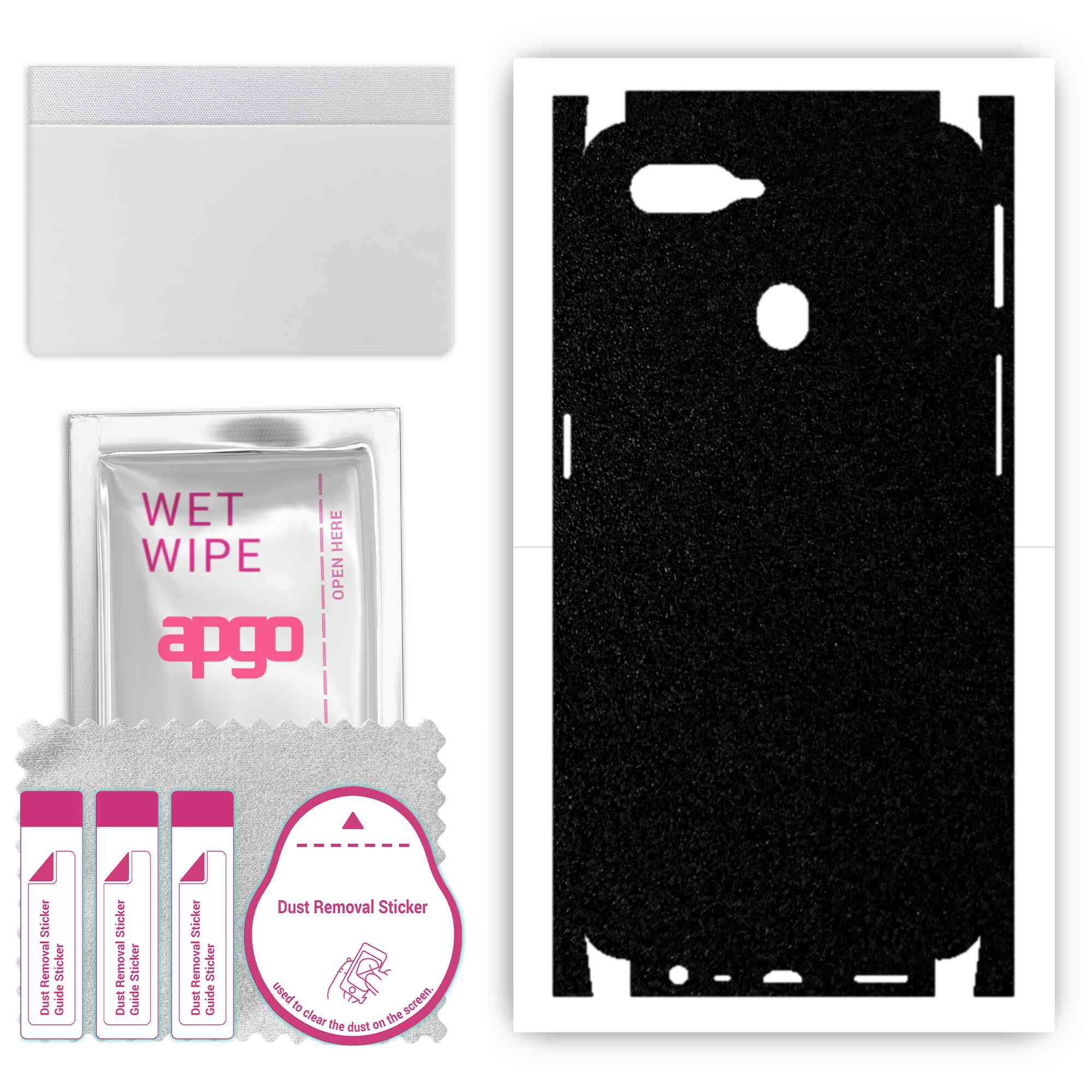 apgo Protective Skin Sticker for the back+sides compatible with Oppo A7, Full Wrap Film, Foil, Vinyl - Pattern Matte Black
apgo Protective Skin Sticker for the back+sides compatible with Oppo A7, Full Wrap Film, Foil, Vinyl - Pattern Matte Black