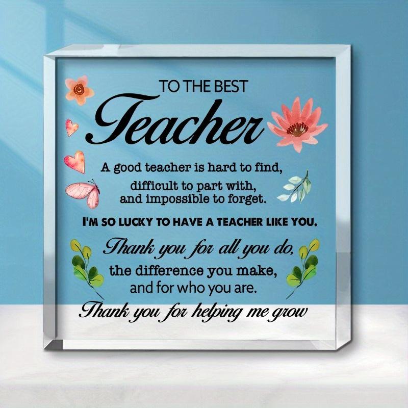 Good Teacher Hard to Find Acrylic Plaque - Thank You Desk Decor with Wood Stand чистий
Good Teacher Hard to Find Acrylic Plaque - Thank You Desk Decor with Wood Stand чистий