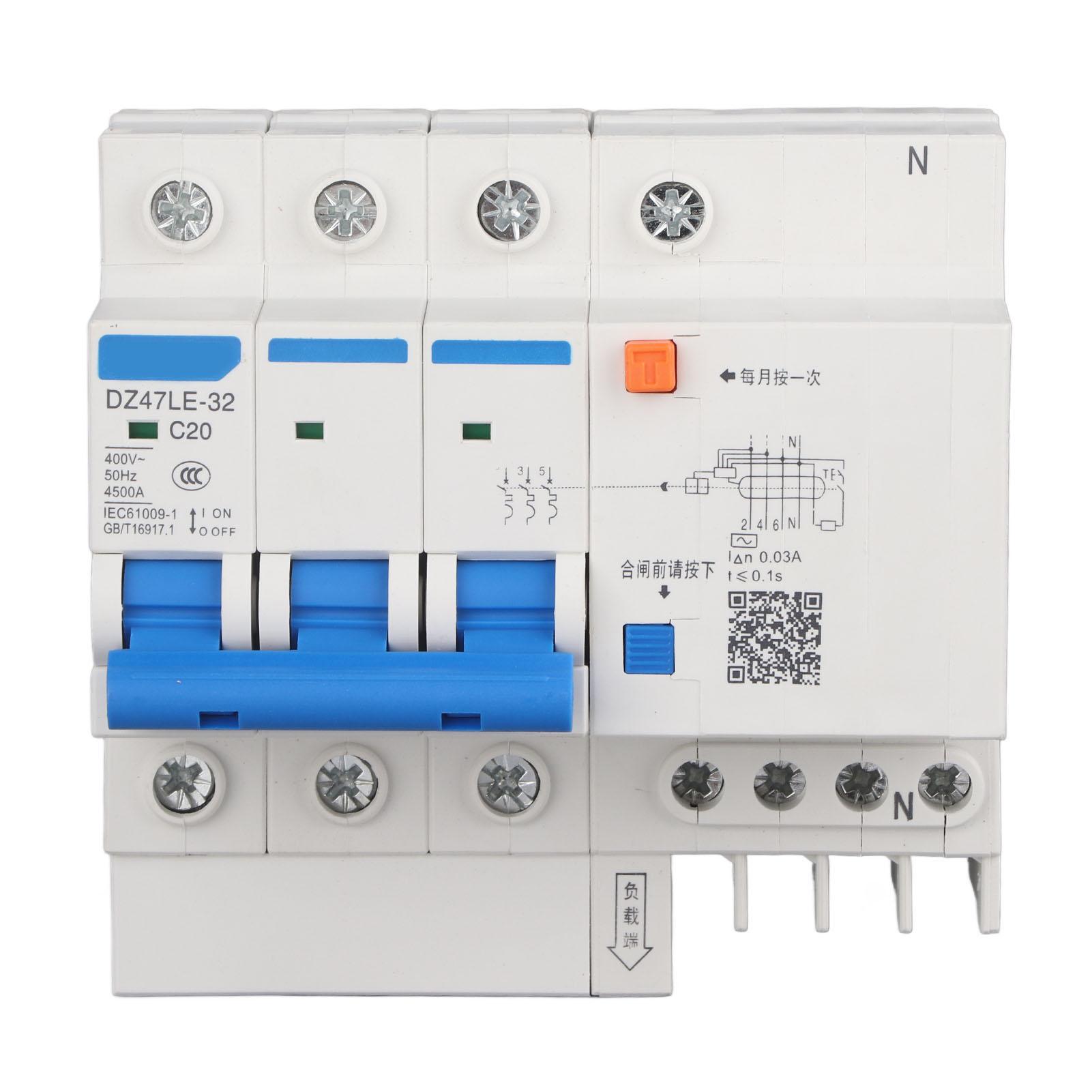 DZ47LE 32 3P+N C20 Автоматичний вимикач струму витоку 400 В 20 А
DZ47LE 32 3P+N C20 Автоматичний вимикач струму витоку 400 В 20 А