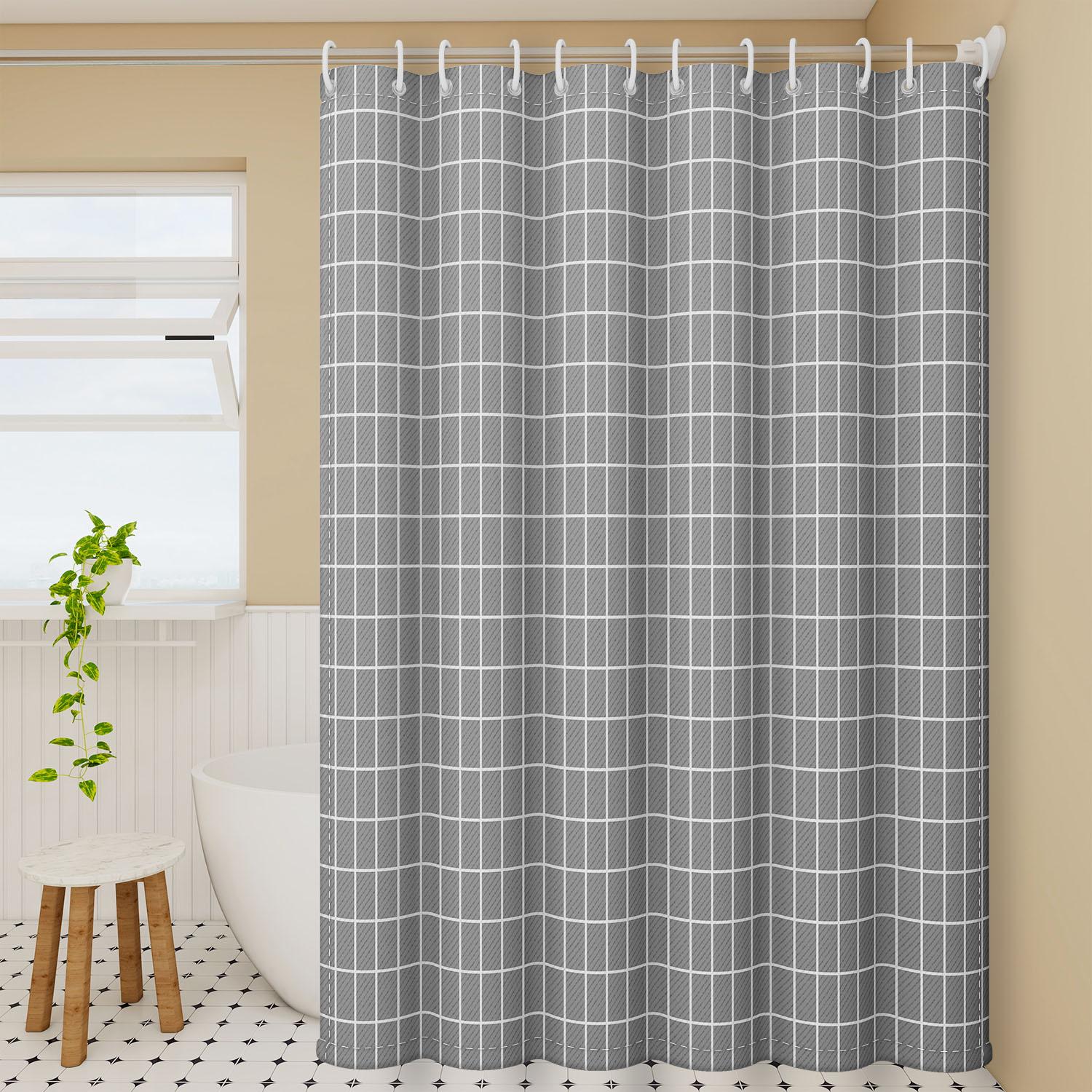 Minimalist Gray Checkered Grid Pattern Shower Curtain - Waterproof Polyester Fabric For Stylish Bathrooms W60H190(CM)-1 Pcs
Minimalist Gray Checkered Grid Pattern Shower Curtain - Waterproof Polyester Fabric For Stylish Bathrooms W60H190(CM)-1 Pcs
