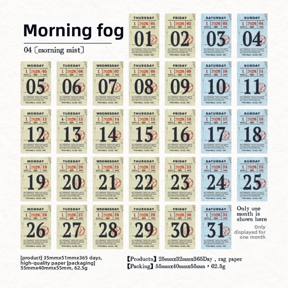 Retro Minimalist Daily Planner Tear-Off Design 365 Days Calendar Page Calendar for School Supplies 4
Retro Minimalist Daily Planner Tear-Off Design 365 Days Calendar Page Calendar for School Supplies 4