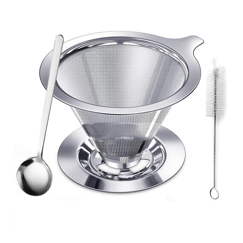 304 Stainless Steel Coffee Filter 3-Piece Set: Double-Layer Hand-Pour Funnel + Grinder, No Filter Paper, for Home Baristas/Coffee Lovers (YJKJ-FTS) Small size 600 mesh серебряный
304 Stainless Steel Coffee Filter 3-Piece Set: Double-Layer Hand-Pour Funnel + Grinder, No Filter Paper, for Home Baristas/Coffee Lovers (YJKJ-FTS) Small size 600 mesh серебряный