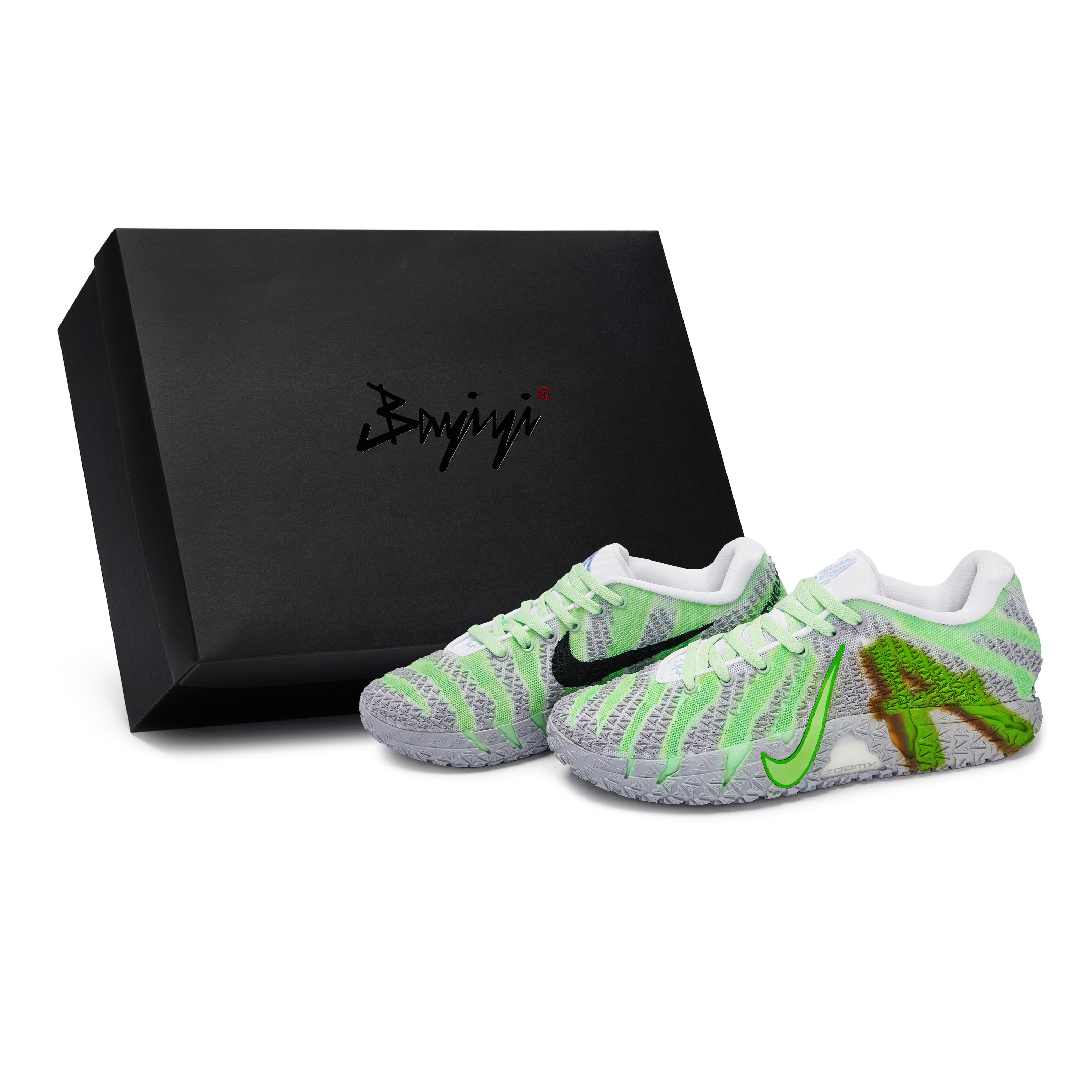Nike Ja Morant 3 Basketball Shoes Unisex Low Top Black/Gray/Green HF2794-100(Team80-SBOX) 44.5
Nike Ja Morant 3 Basketball Shoes Unisex Low Top Black/Gray/Green HF2794-100(Team80-SBOX) 44.5