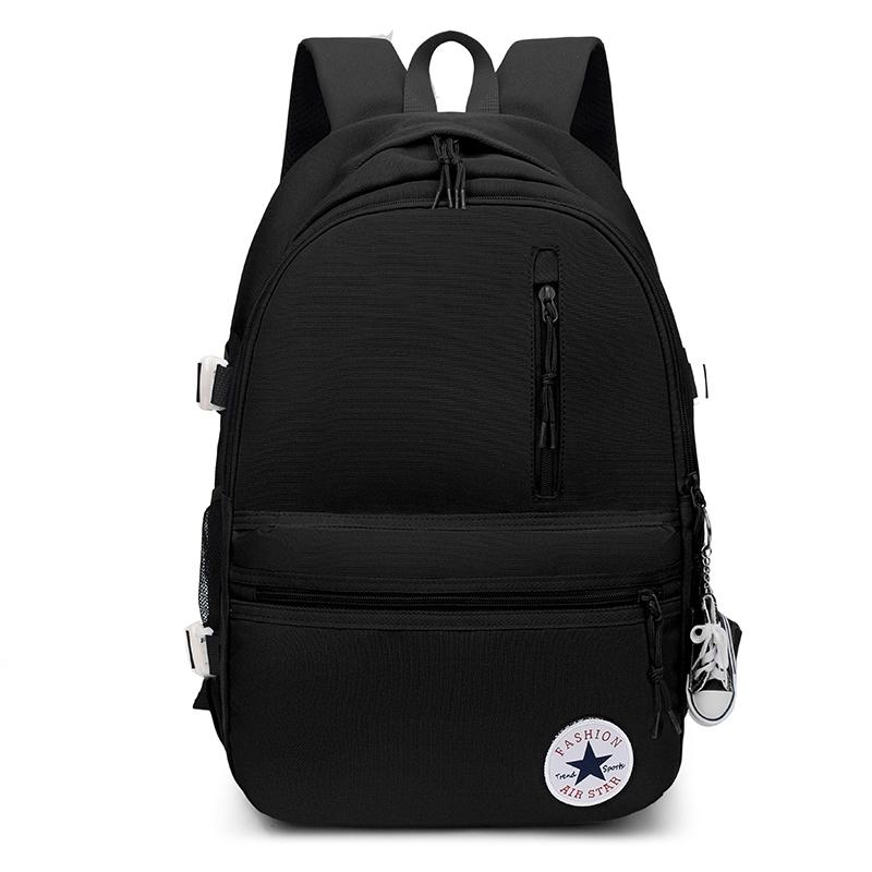 Solid Color Backpack Junior High School Students Large Capacity Lightweight Schoolbag Commuter Computer Bag чорний
Solid Color Backpack Junior High School Students Large Capacity Lightweight Schoolbag Commuter Computer Bag чорний