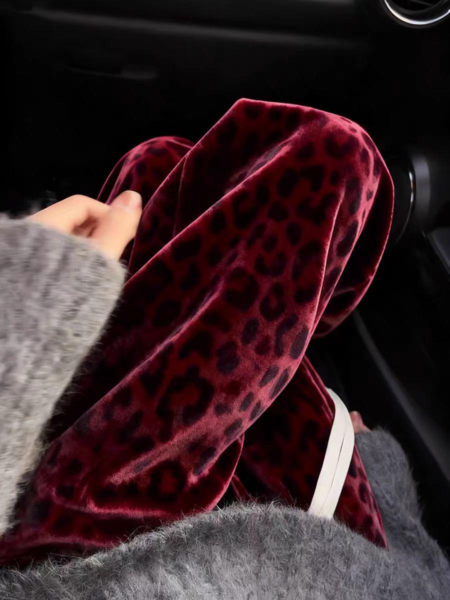 2025 Fashionable Wine Red Leopard Print Velvet Wide-Leg Pants Large вино красного
2025 Fashionable Wine Red Leopard Print Velvet Wide-Leg Pants Large вино красного