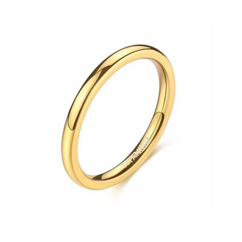 Elegant 18K Gold Titanium Steel Ring for Women - High-End Couple Band Jewelry Size 8
Elegant 18K Gold Titanium Steel Ring for Women - High-End Couple Band Jewelry Size 8