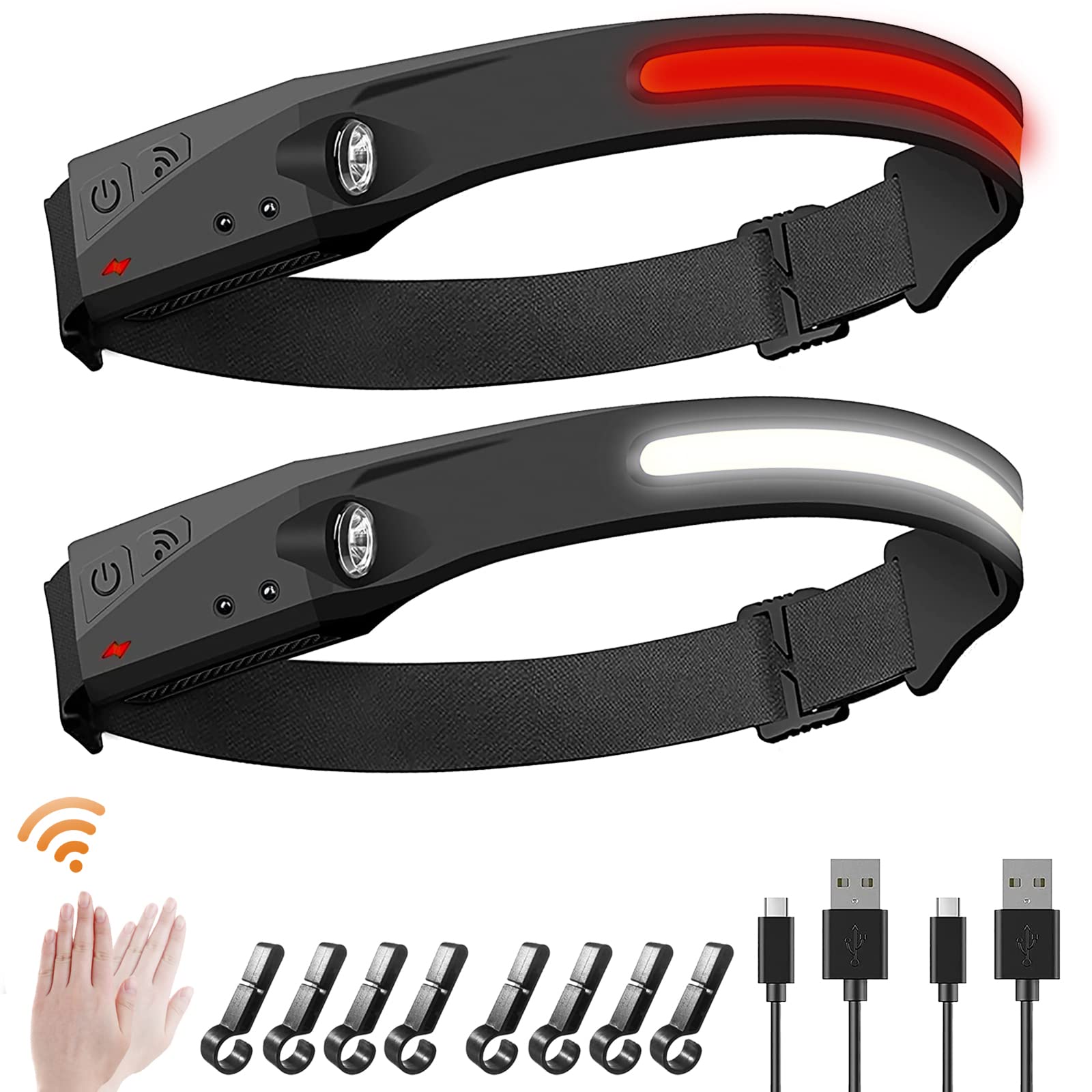 SAPASLIFE Rechargeable LED Headlamp Light 5 Lighting Hand Gesture IPX4 Waterproof and Compact and USB Maximum Brightness of Approximately 350 SOS чёрный
SAPASLIFE Rechargeable LED Headlamp Light 5 Lighting Hand Gesture IPX4 Waterproof and Compact and USB Maximum Brightness of Approximately 350 SOS чёрный