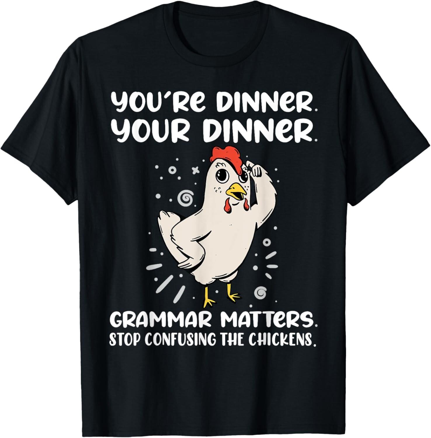 Funny English Teacher Chicken Dinner Grammar Matters Gift Unisex T-Shirt 5XL різнокольоровий
Funny English Teacher Chicken Dinner Grammar Matters Gift Unisex T-Shirt 5XL різнокольоровий