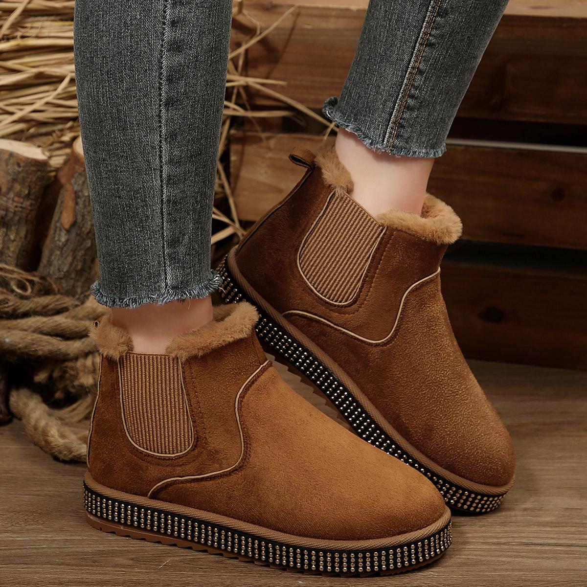 Fashion New Round Head Suede Sexy Warm Casual Work Boots Winter Comfortable Rivet Thick soled Non slip Short Boots for Women Comfortable Soft Sole Non 36
Fashion New Round Head Suede Sexy Warm Casual Work Boots Winter Comfortable Rivet Thick soled Non slip Short Boots for Women Comfortable Soft Sole Non 36