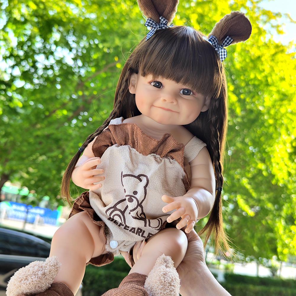 55cm Soft Vinyl Reborn Doll: Changeable Clothes Baby Doll Toy for Kids Full Set (Doll + Clothes)
55cm Soft Vinyl Reborn Doll: Changeable Clothes Baby Doll Toy for Kids Full Set (Doll + Clothes)