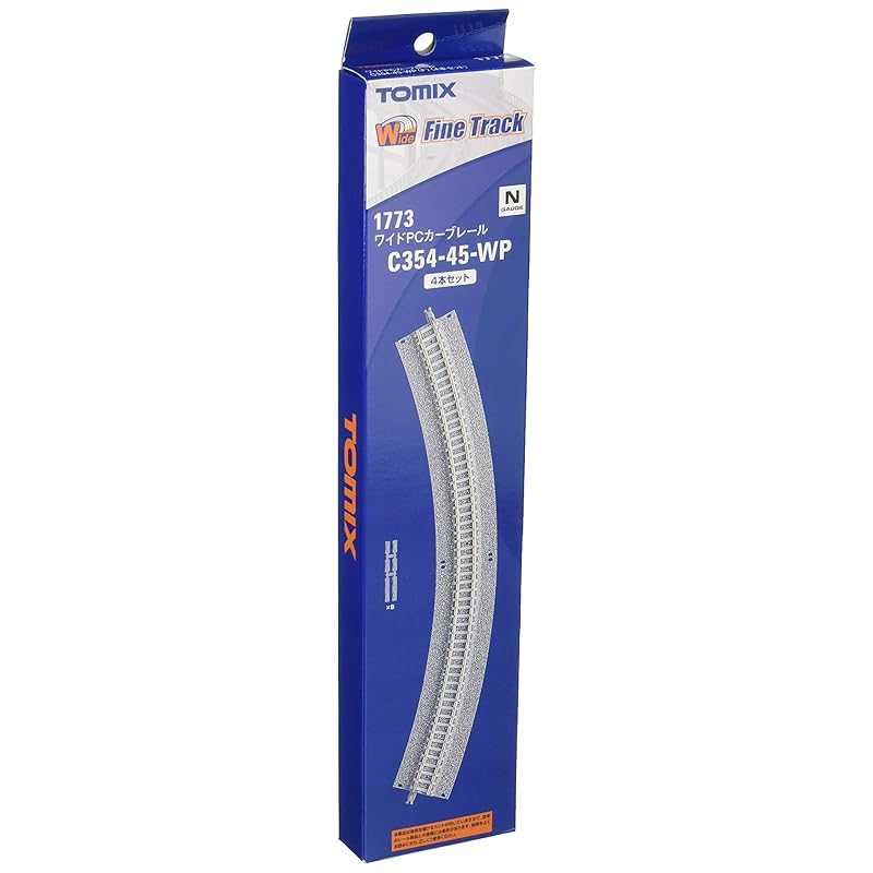 TOMIX N gauge Wide PC curved rail C354-45-WP F set of 4 1773 model train supplies
TOMIX N gauge Wide PC curved rail C354-45-WP F set of 4 1773 model train supplies