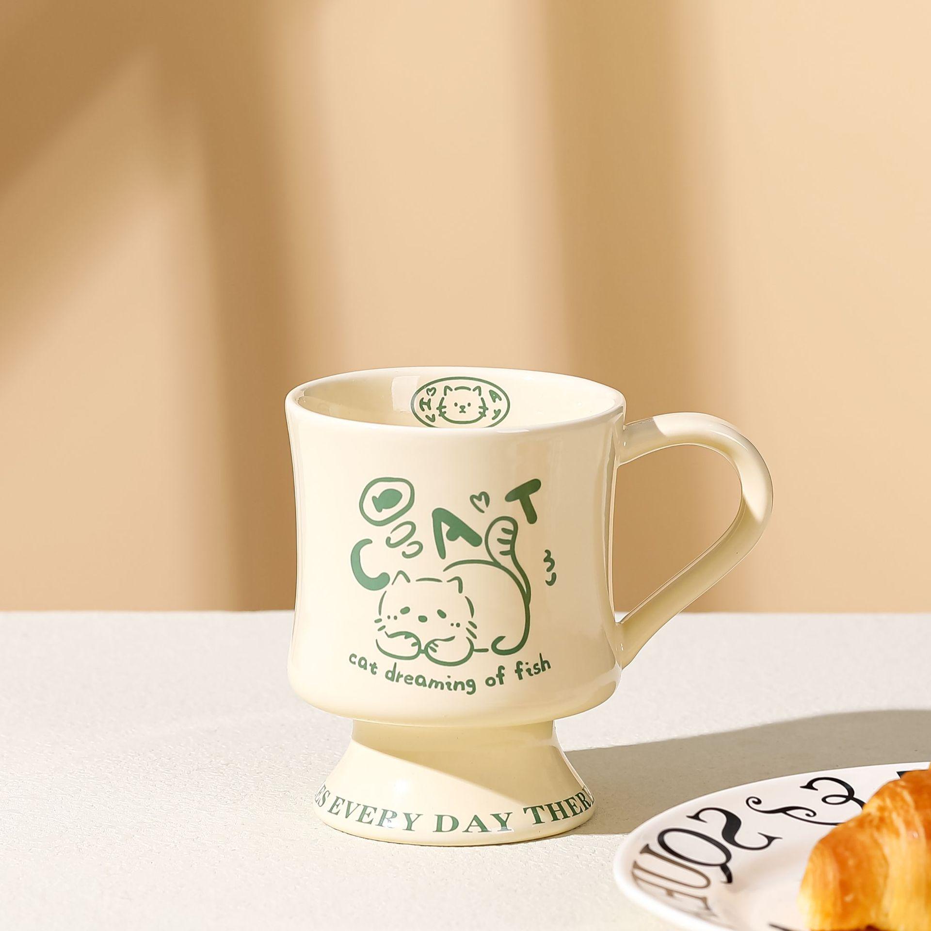 Goblet Cream Yellow Ceramic Water Cup High End Creative Cartoon Mug Girl Drinking Water Cup Office and Home Coffee W3152WW-400ML
Goblet Cream Yellow Ceramic Water Cup High End Creative Cartoon Mug Girl Drinking Water Cup Office and Home Coffee W3152WW-400ML