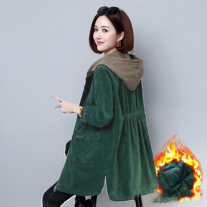 Женская утепленная флисовой подкладкой куртка средней длины с капюшоном, зимний кардиган на молнии, повседневная корейская куртка из овечьей шерсти, женская XS зелёный
Женская утепленная флисовой подкладкой куртка средней длины с капюшоном, зимний кардиган на молнии, повседневная корейская куртка из овечьей шерсти, женская XS зелёный