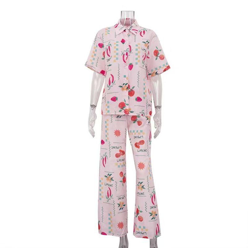 Мода Новое поступление Модный принт Лацкан Топ и Брюки Костюм Рубашка с принтом и Брюки Комплект Pink S
Мода Новое поступление Модный принт Лацкан Топ и Брюки Костюм Рубашка с принтом и Брюки Комплект Pink S