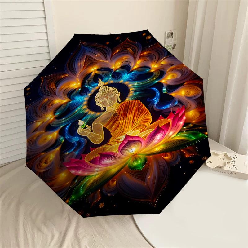 1PC Buddha LotusAutomatic Open/Close Umbrella with Windproof, 8-Rib Sturdy Canopy, Durable Ribs, Fashionable Design, Outdoor Accessory, Fun Prin, Holi
1PC Buddha LotusAutomatic Open/Close Umbrella with Windproof, 8-Rib Sturdy Canopy, Durable Ribs, Fashionable Design, Outdoor Accessory, Fun Prin, Holi