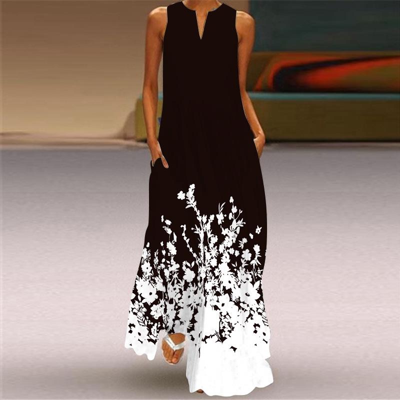 2026 Summer Sleeveless V-Neck Printed Dress for Women: Long, Sexy, European & American Style 5XL
2026 Summer Sleeveless V-Neck Printed Dress for Women: Long, Sexy, European & American Style 5XL