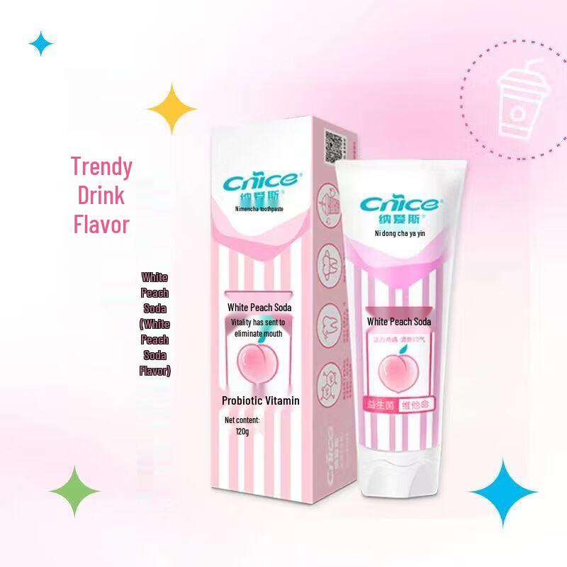 Nice Nimeng Tea Probiotic Vitamin Toothpaste - White Peach Soda
Nice Nimeng Tea Probiotic Vitamin Toothpaste - White Peach Soda
