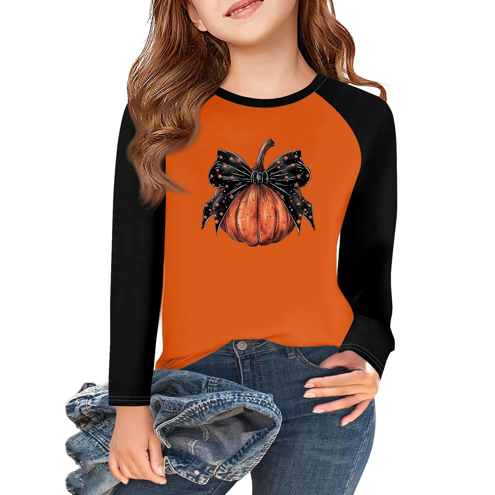 Футболки с длинным рукавом для девочек на Хэллоуин, детские осенние топы с круглым вырезом, базовые футболки 5-14 лет 130
Футболки с длинным рукавом для девочек на Хэллоуин, детские осенние топы с круглым вырезом, базовые футболки 5-14 лет 130