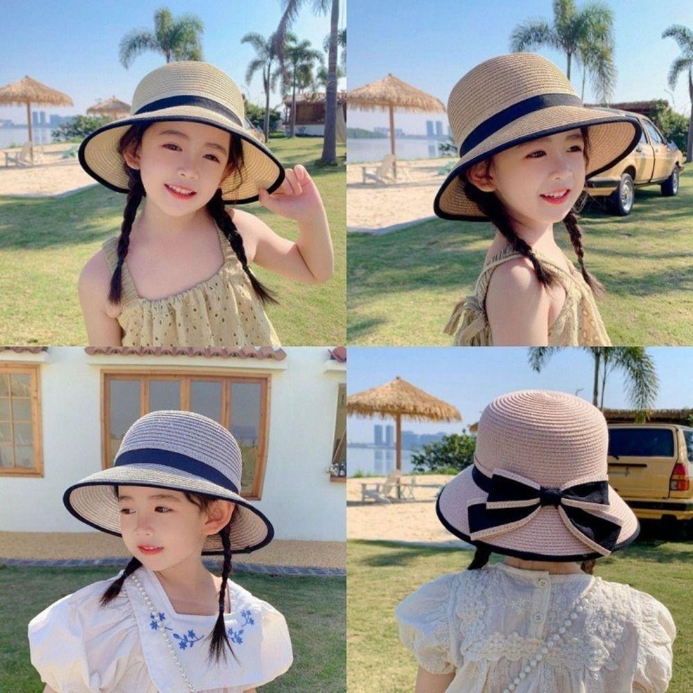Wide Brim Children Straw Hats Straw Sunscreen Hat New Bow Sun Block Hat Travel Color 4
Wide Brim Children Straw Hats Straw Sunscreen Hat New Bow Sun Block Hat Travel Color 4