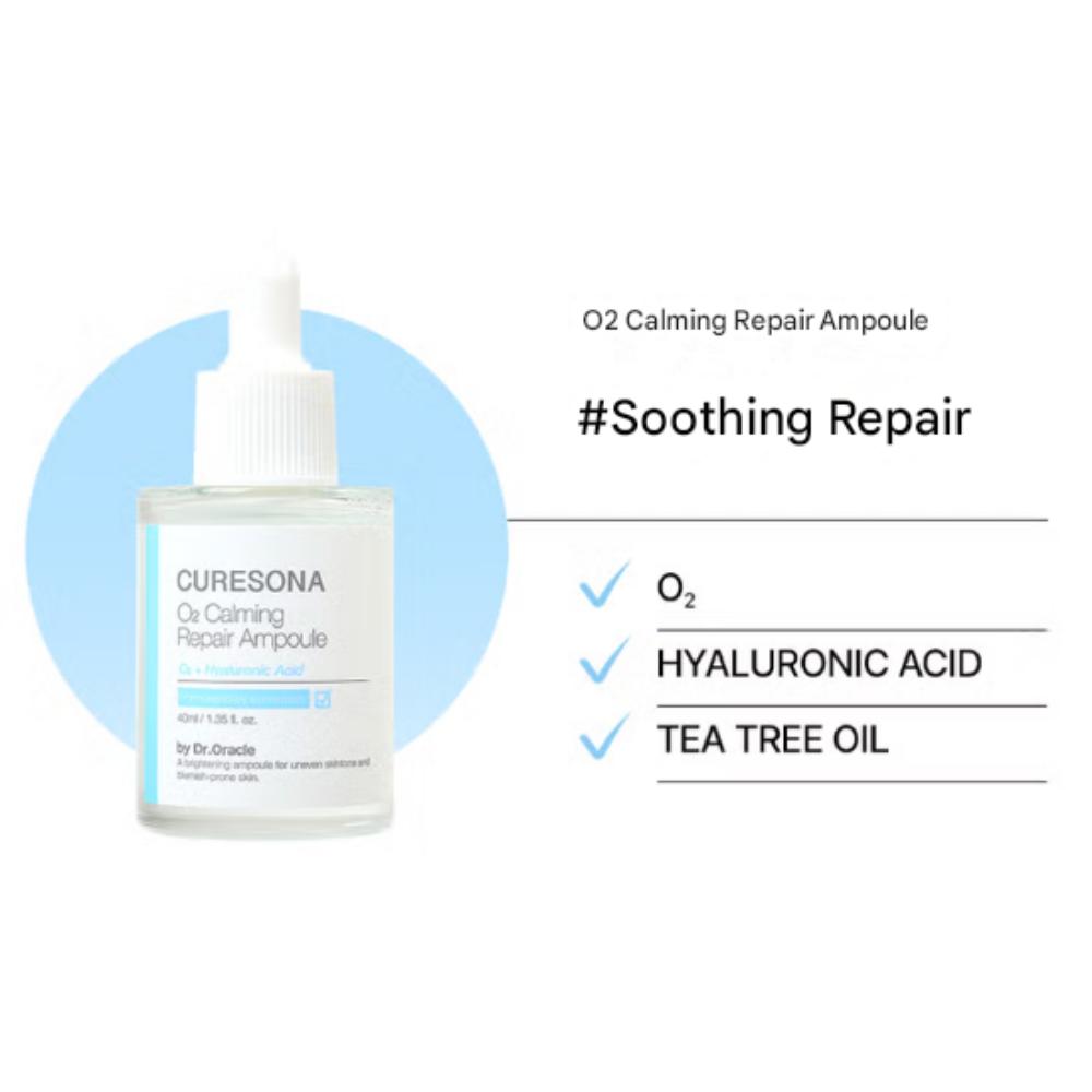 DR. ORACLE Curesona O2 Calming Repair Ampoule (40ml)
DR. ORACLE Curesona O2 Calming Repair Ampoule (40ml)