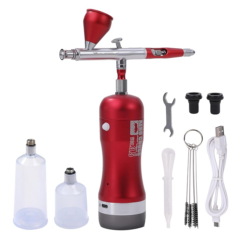 aurochs rechargeable airbrush aero cross cordless ver.3.5 EM Entry model double action hand piece compressor Caliber 0.4mm beginner beginner USB
aurochs rechargeable airbrush aero cross cordless ver.3.5 EM Entry model double action hand piece compressor Caliber 0.4mm beginner beginner USB