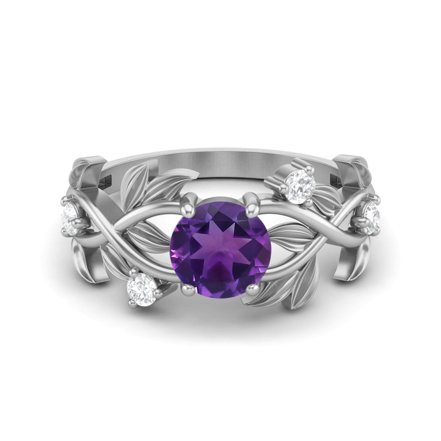 6MM Round Natural African Amethyst Gemstone 925 Sterling Silver Solitaire Ring 7 срібний
6MM Round Natural African Amethyst Gemstone 925 Sterling Silver Solitaire Ring 7 срібний