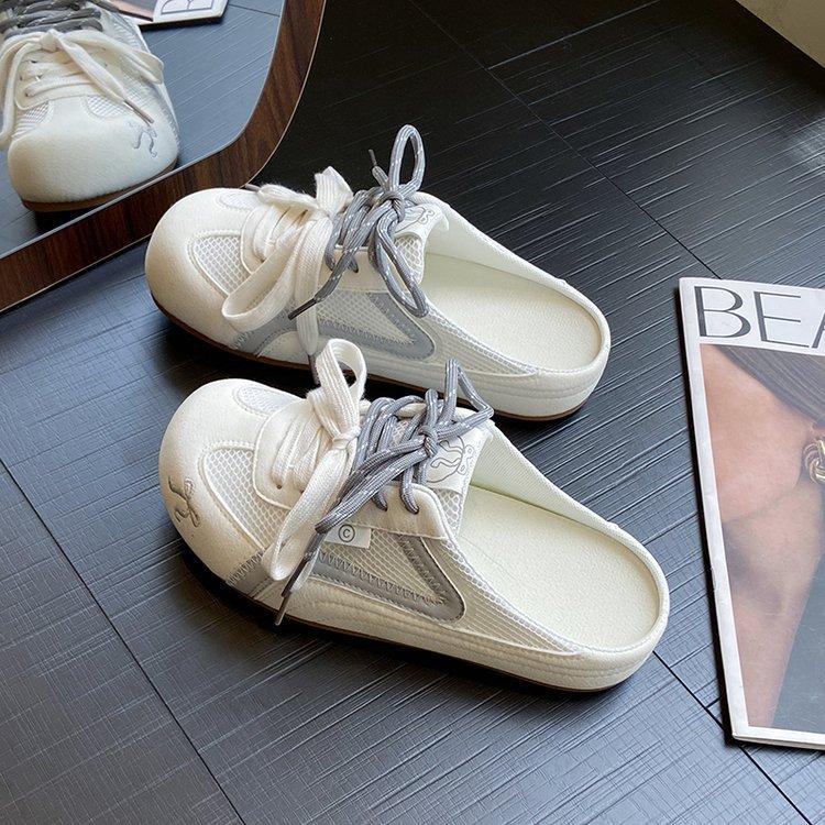 Retro German training bag head slippers women s outer wear 2025 summer new round head mesh breathable versatile bag head drag sandals 35
Retro German training bag head slippers women s outer wear 2025 summer new round head mesh breathable versatile bag head drag sandals 35