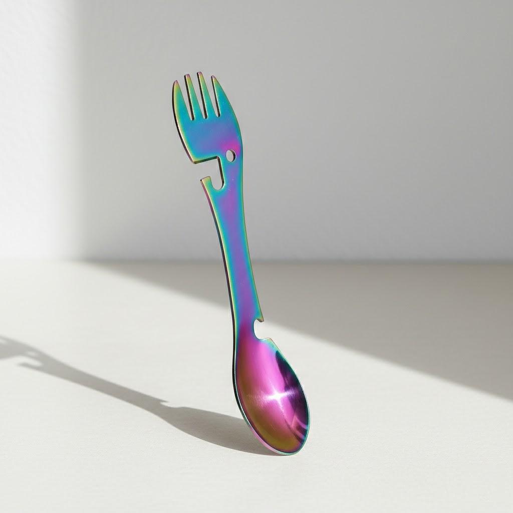 Multifunctional 5 in 1 Fork Spoon Bottle Opener Can Opener Portable Camping Tableware Kitchen Utensils Outdoor Cooking різнокольоровий
Multifunctional 5 in 1 Fork Spoon Bottle Opener Can Opener Portable Camping Tableware Kitchen Utensils Outdoor Cooking різнокольоровий