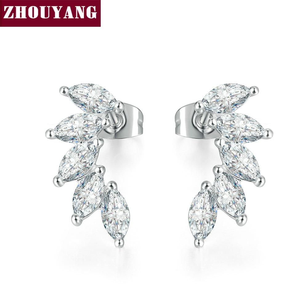 ZHOUYANG Stud Earrings For Women Cubic Zirconia Angel Wings RoseGold Color / Silver Color Fashion Jewelry KC164 KC165 KC173
ZHOUYANG Stud Earrings For Women Cubic Zirconia Angel Wings RoseGold Color / Silver Color Fashion Jewelry KC164 KC165 KC173